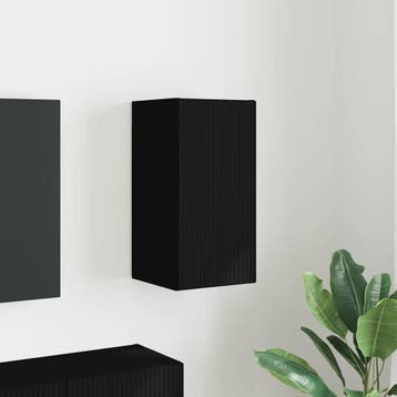 vidaXL TV Wandkast 30 x 31 x 60 cm Zwart Bewerkt hout, Minder dan 50 cm, Verzenden, Nieuw, Minder dan 100 cm