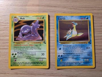 Pokémon - 2 Card - Lapras, Muk Foil - WOTC - Fossil, Nieuw
