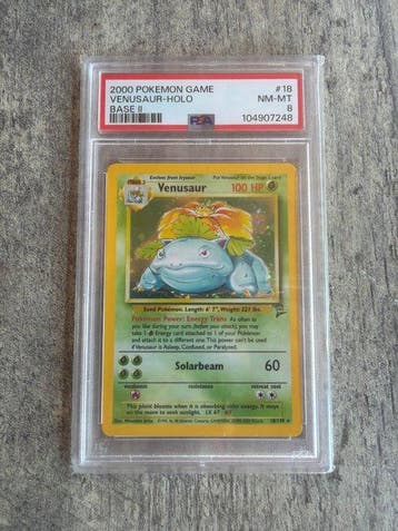 Pokémon - 1 Graded card - Venusaur #18 Foil - PSA 8 - WOTC -, Nieuw