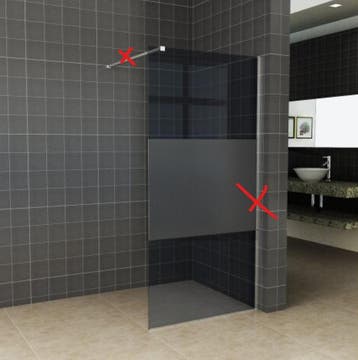 Wiesbaden Slim Line Glasplaat 120 x 200 cm – Rookglas met, Ophalen of Verzenden, Nieuw, Glas, Bad
