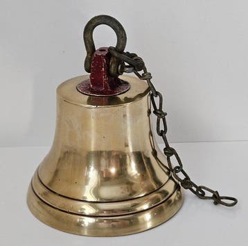 Decoratieve bel - Massief bronzen scheepsbel - Nederland