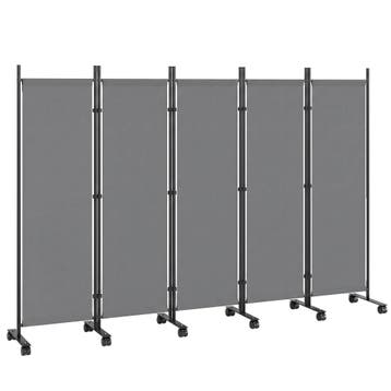 Ruimteverdeler 5-delig 252 X 40 Cm Vrijstaande Paravent Met, Verzenden