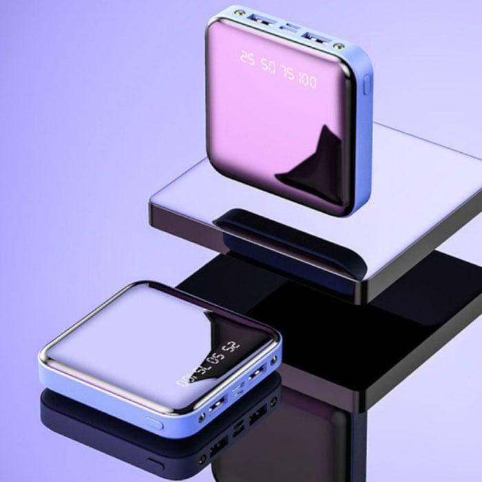 Mini Externe 20.000mAh Powerbank 2x USB LED Display Noodaccu, Telecommunicatie, Powerbanks, Nieuw, Verzenden