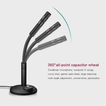 Mini USB Desktop Microfoon met 3.5mm Jack - Ideaal voor PC,, Verzenden, Nieuw