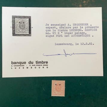 Luxemburg 1881 - Dienst : 12,5 cent wapenschild - MH -, Gestempeld