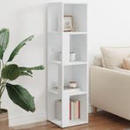 vidaXL Hoekkast 33x33x132 cm bewerkt hout wit, Verzenden, Nieuw