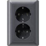 Gira Wandcontactdoos met randaarde Kinderveilig 2V, Nieuw, Stopcontact