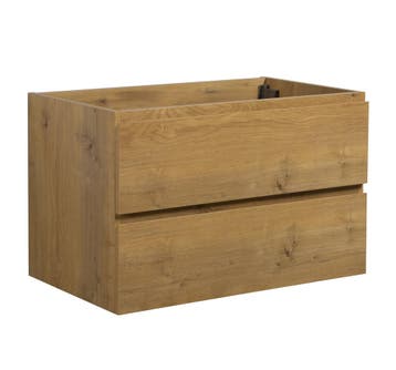 Wastafelkast Angela 80 x 48 cm Eiken Hangend Wastafelmeubel, Verzenden, Nieuw, Wastafelkast