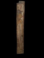Oud-Egyptisch Gips, Hout Groot sarcofaag-achterpaneel<br>De, Verzamelen