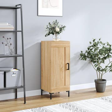 vidaXL Dressoir 34,5x34x90 cm bewerkt hout sonoma eiken, Huis en Inrichting, Kasten | Dressoirs, Minder dan 50 cm, Verzenden, Nieuw