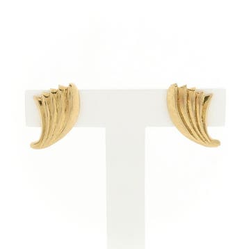 Gouden oorbellen, Sieraden, Tassen en Uiterlijk, Oorbellen, Ophalen of Verzenden, Gebruikt, Overige kleuren, Goud