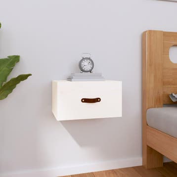 vidaXL Nachtkastje wandgemonteerd 40x29,5x22 cm wit, Verzenden, Nieuw