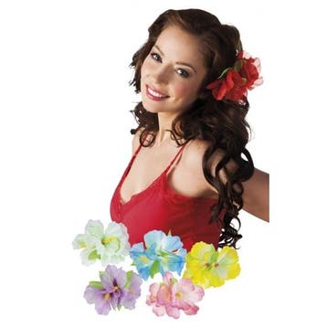 Hawaii bloemen verkleed haarclip - Hawaii accessoires, Verzenden, Nieuw