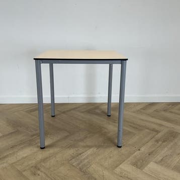 kantinetafel  70x70 cm,  ahorn - grijs, Ophalen of Verzenden, Gebruikt, Bureau