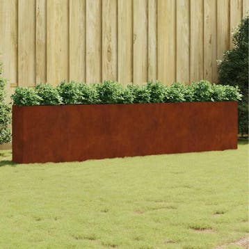 vidaXL Plantenbak verhoogd 360x40x80 cm cortenstaal, Verzenden, Minder dan 60 cm, Nieuw, Metaal