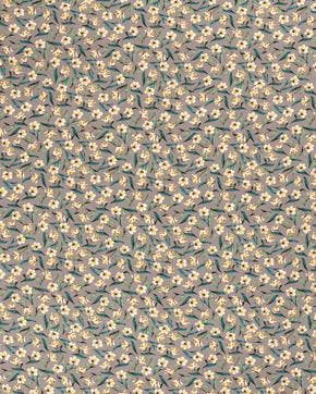 Viscose Poplin Bloemetjes Beige, Nieuw, Beige