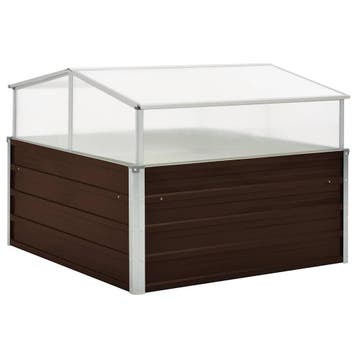 vidaXL Tuinkas 100x100x85 cm gegalvaniseerd staal bruin, 100 cm of meer, Verzenden, Nieuw, Metaal