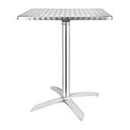 Bolero vierkante aluminium klaptafel met RVS blad 60cm, Verzenden, Nieuw in verpakking