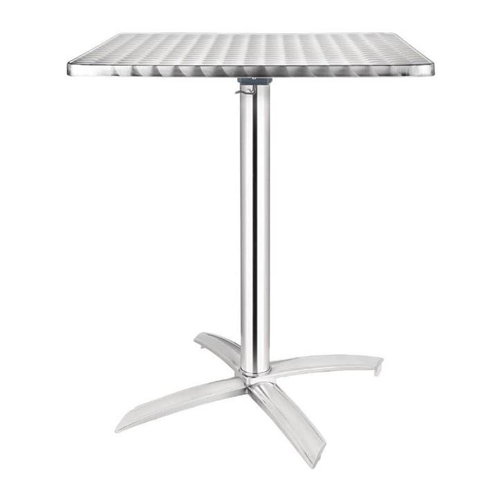 Bolero vierkante aluminium klaptafel met RVS blad 60cm, Zakelijke goederen, Horeca | Meubilair en Inrichting, Verzenden