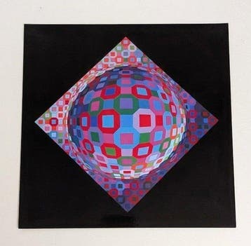 Victor Vasarely (1906-1997) - Planetary, Antiek en Kunst