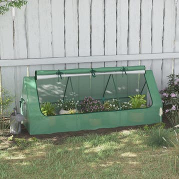 Outsunny Veranda Kas 240x90x90 cm met Groene Gaasramen, Tuin en Terras, Verzenden, Nieuw