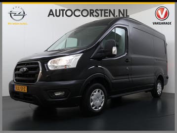 Ford Transit 310 2.0TDCI 130PK L2H2 3-Persoons Camera Navi*, Stof, Gebruikt, Euro 6, Zwart