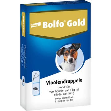 Bolfo Gold Hond 100 - 4 Pipetten (Vlooien - Teken)