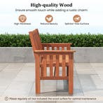 LIVSK Houten Tuinbank - Stevig Frame - Ergonomische Rugleuni, Tuin en Terras, Verzenden, Nieuw