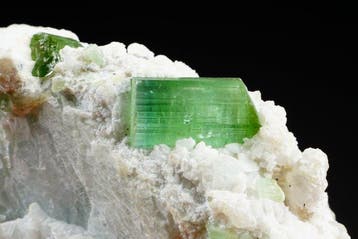 Blauwe/groene tourmalijn op kwarts - extra kleur - zeer