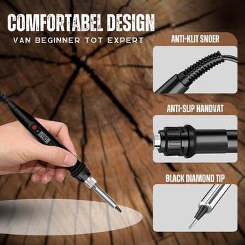 2dekans | Vertrex 2-in-1 Soldeerbout en Houtbrander Set -, Ophalen of Verzenden, Zo goed als nieuw