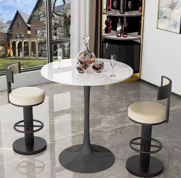 Ronde bartafel 100 cm met luxe gesinterd stenen blad, Huis en Inrichting, Tafels | Bijzettafels, Verzenden, Nieuw