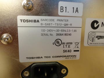 TOSHIBA TEC B-SX6 Thermal Barcode / Label Printer 300DPI -, Ophalen of Verzenden, Gebruikt