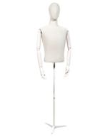 VINTAGE 1/2 TORSO HEER MERK GRUPPO CORSO WIT / ZAND