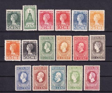 Nederland - Ongebruikte Jubileum zegels 1913 en 1923 op een, Gestempeld
