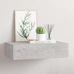 vidaXL Wandschap met lade 40x23,5x10 cm MDF betongrijs, Verzenden, Nieuw
