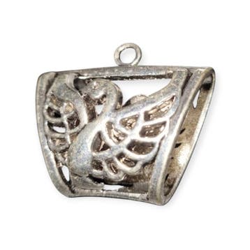 Metalen messing sjaalhanger of sjaal bails met zwaan, 39..., Ophalen of Verzenden, Nieuw, Bedel