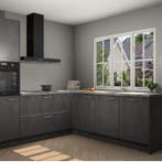 Beton Antraciet keuken Kazan 122054, Huis en Inrichting, Keuken | Complete keukens, Verzenden, Nieuw