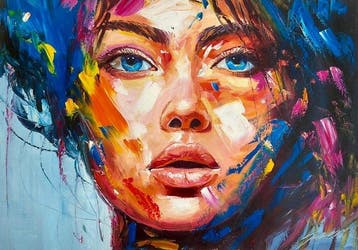 Yuni R. P - Mujer en Abstracción Cromática