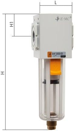 Filter 5microns G3/8 2900l/min Semi-Auto Dubbelwandig, Verzenden, Nieuw