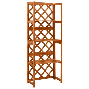 vidaXL Latwerk met schappen 55x30x140 cm massief vurenhout, Tuin en Terras, Verzenden, Nieuw