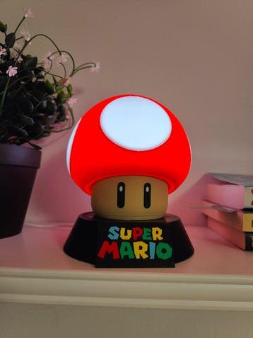 Custom Item - Super Mario - 1-UP Mushroom - Lamp - Gaming, Nieuw