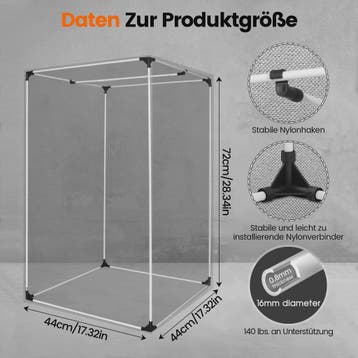 Professionele Kweekkas 44x44x72cm - Hoge Reflectie Mylar, 60, Verzenden, Nieuw