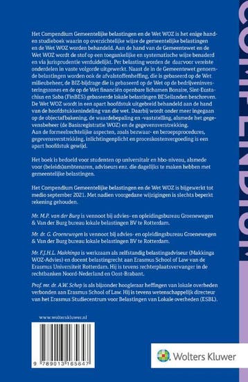 Compendium Gemeentelijke belastingen en de Wet WOZ, Boeken, Verzenden, Zo goed als nieuw, M.P. van der Burg