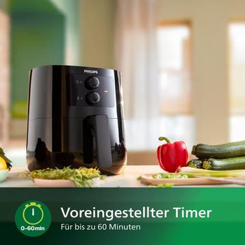 Philips Airfryer - heteluchtfriteuse, zwart, 4,1L, Frituren, Verzenden, Zo goed als nieuw