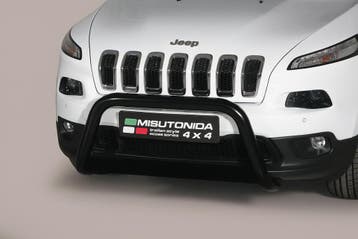 Pushbar | geschikt voor Jeep | Cherokee 14- 5d suv. | RVS zw, Verzenden