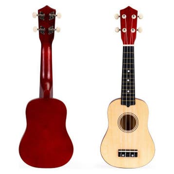 Ecotoys houten kinder ukelele/ gitaar met 4 snaren en 12, Ophalen of Verzenden, Nieuw