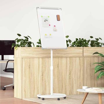 vidaXL Magnetisch whiteboard Grijs en Wit 62 x 62,5 x 197 cm, Verzenden, Nieuw in verpakking