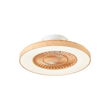 Plafondventilator hout print met ster effect 60cm incl. LED, Verzenden, Nieuw