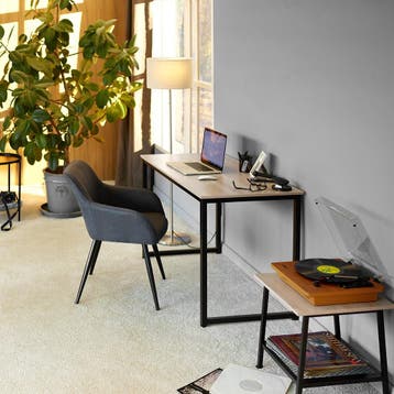 Bureau Flint - Industrieel licht hout, eiken Sonoma, 120 cm, Huis en Inrichting, Verzenden, Nieuw