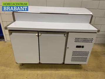 RVS Saladette Koelwerkbank met saladiere 7 x 1/3 GN 136 cm, Ophalen of Verzenden, Nieuw zonder verpakking